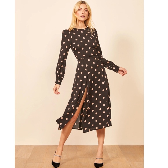$278 reformation creed polka dot dress size 0 - Picture 2 of 10